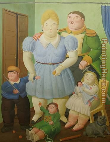 The General And His Family painting - Fernando Botero The General And His Family art painting